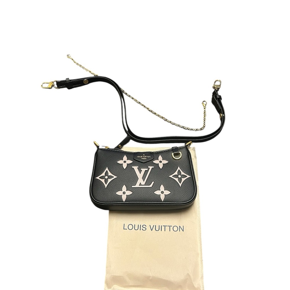 Louis Vuitton Black and Cream Crossbody Bag